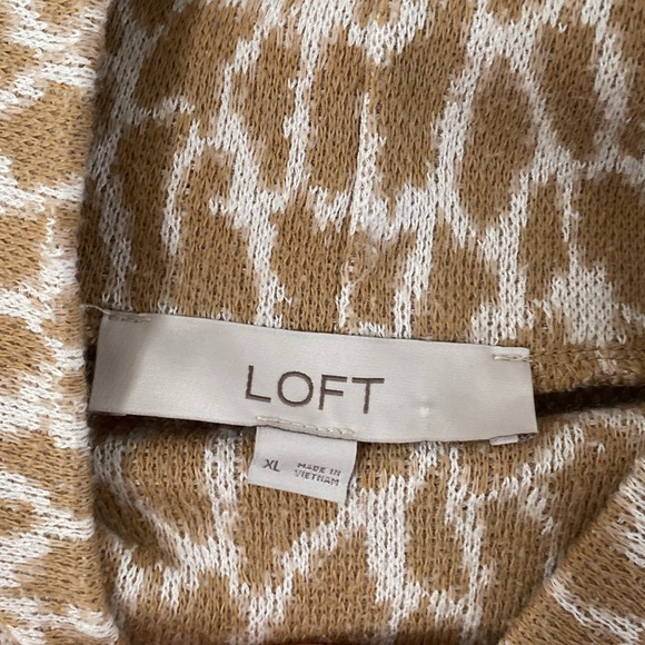 LOFT Animal Print Turtle Neck Sweater - Picture 3 of 4